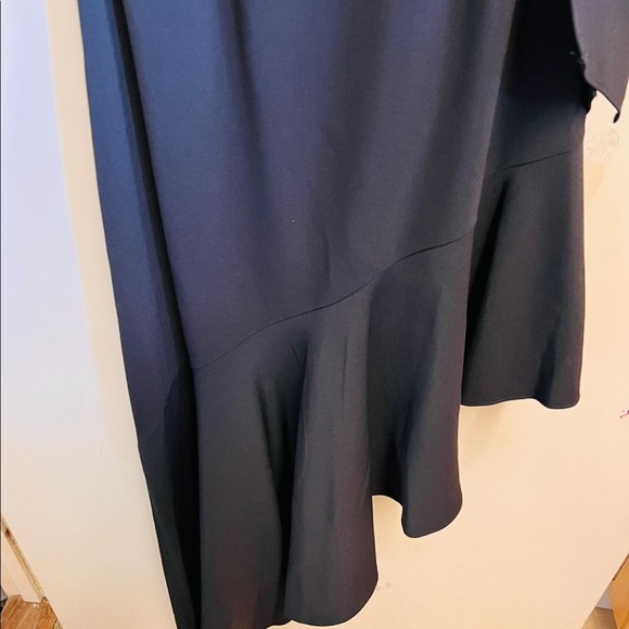 Marchesa Notte One Shoulder Stretch Ebro Crepe Asymmetrical Cocktail Dress 2 - Picture 9 of 16